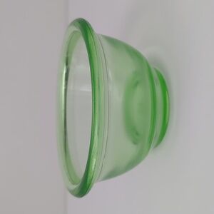 Hazel Atlas Green Vaseline Uranium Glass 5" Bowl Vintage 1930s